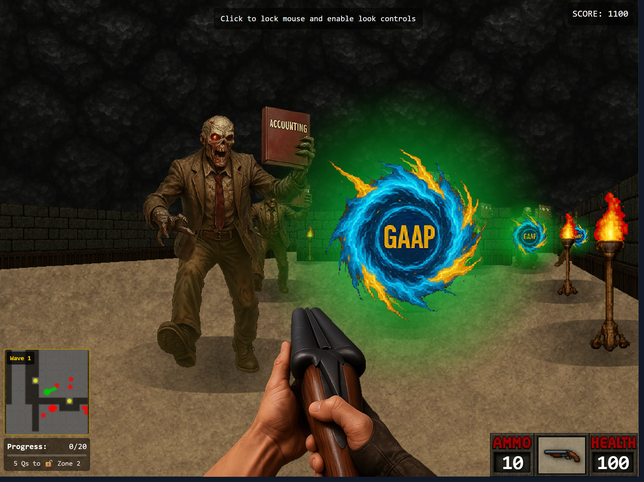 play our free CPA exam survival first person shooter to pass the CPA Exam